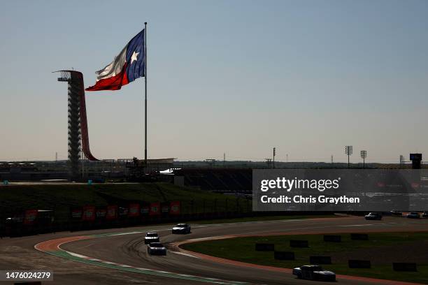 General view of practice for the NASCAR Xfinity Series Pit Boss 250 at Circuit of The Americas on March 24, 2023 in Austin, Texas.