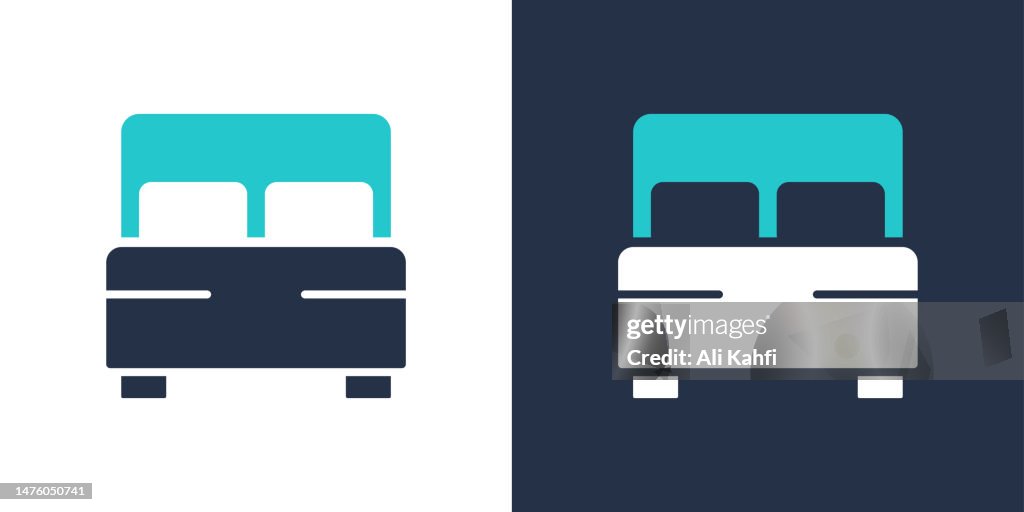 Bed icon. Solid icon vector illustration. For website design, logo, app, template, ui, etc.