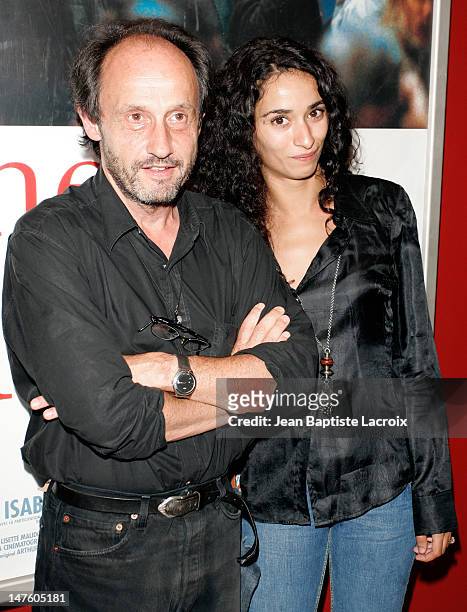 Director Arthur Joffe and Rachida Brakni during "Ne quittez pas !" Premiere at UGC Danton in Paris, France.