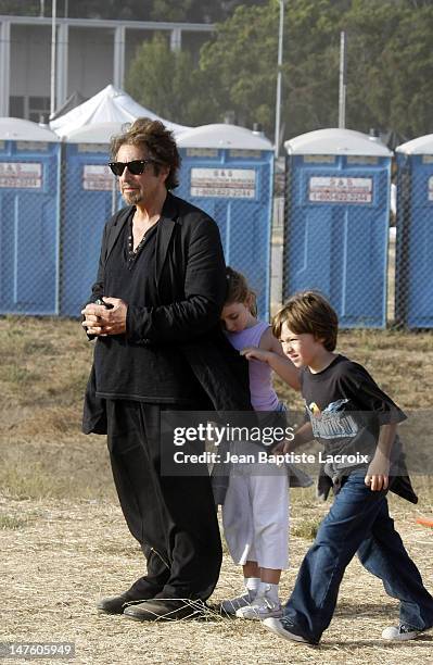 Al Pacino, his daughter Olivia Rose and his son Anton James are seen at the Malibu Fair on August 31, 2008 in Malibu, California.