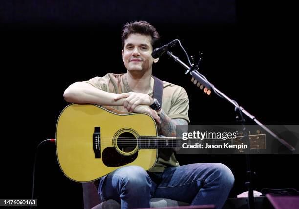 Singer & songwriter John Mayer performs at Bridgestone Arena on March 24, 2023 in Nashville, Tennessee.