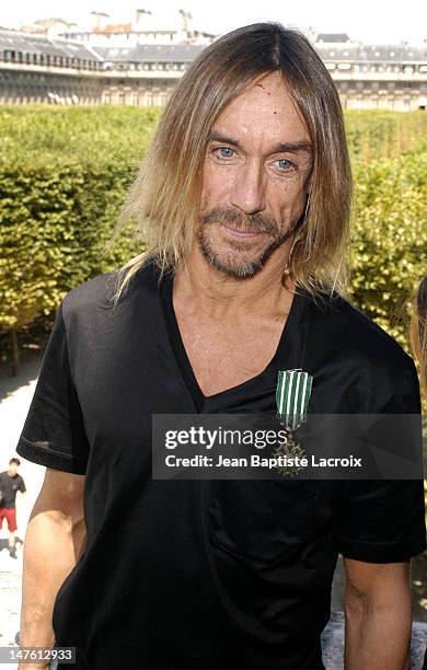 Iggy Pop during Iggy Pop Receiving the "Arts and Letters Medal" - Photocall - Paris at Ministry of Culture in Paris, France.