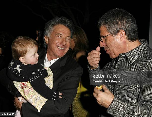 Dustin Hoffman and Ron Meyer during Lisa Hoffman Launches her Night and Day 24 Hour Skincare Line - Inside at APOTHIA at Fred Segal in West...