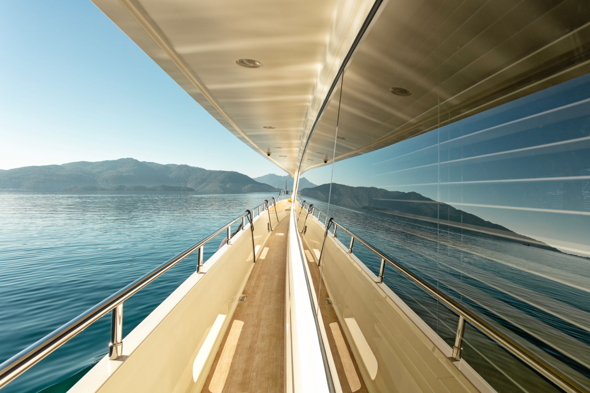 Reflections on Yacht Window Reflections on Yacht Window
