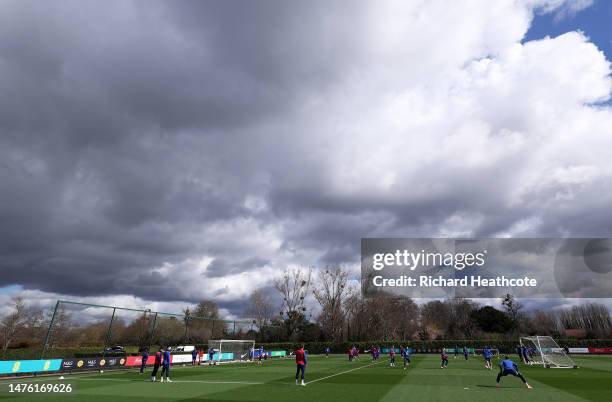 General view during England Training Session & Press Conference at Tottenham Hotspur Training Centre on March 25, 2023 in Enfield, England.