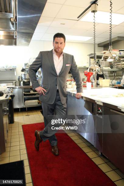 Chef Scott Conant at Faustina. Conant wears Ermenegildo Zegna.