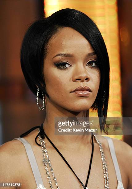 Rihanna during Cameron Diaz, Ciara and Mims Visit and Rihanna Co-Hosts MTV's "TRL" - May 8, 2007 at MTV Studios in New York City, New York, United...