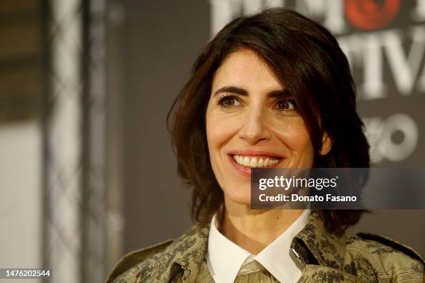 Giorgia the singer attends a press conference during the BiFest 2023 - Bari International Film & Tv Festival on March 25, 2023 in Bari, Italy.