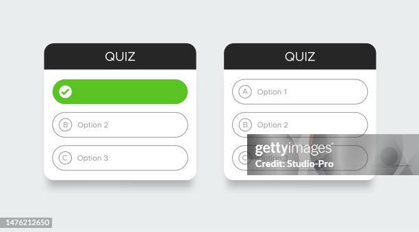 stockillustraties, clipart, cartoons en iconen met quiz guess social media sticker template icons. faq vector mockup on isolated background. help button sign business concept - questionnaire