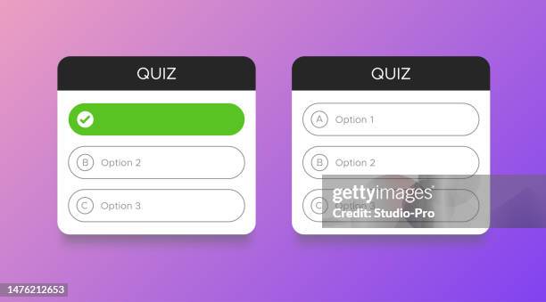 quiz guess social media sticker template icons. faq vector mockup on gradient background. help button sign business concept - menu mockup stock illustrations