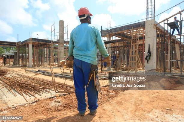 construction of a polyclinic in ilheus - construção civil stockfoto's en -beelden