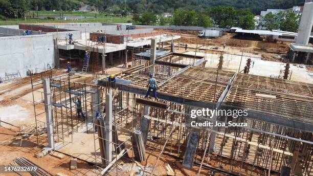 construction of a polyclinic in ilheus - construç�ão civil stock pictures, royalty-free photos & images