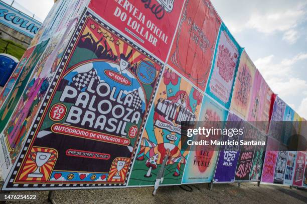 General view of the atmosphere during day two of Lollapalooza Brazil at Autodromo de Interlagos on March 25, 2023 in Sao Paulo, Brazil.