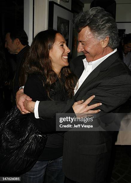 Jodi Gottlieb and Dustin Hoffman during Lisa Hoffman Launches her Night and Day 24 Hour Skincare Line - Inside at APOTHIA at Fred Segal in West...