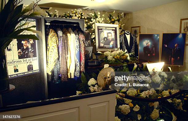 Luther Vandross Tribute Inside Chapel during Luther Vandross Memorial - July 6, 2005 at Frank E. Campbell Funeral Chapel in New York City, New York,...