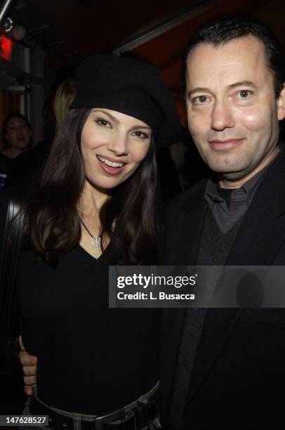 Fran Drescher and Colin Callender during 2003 Park City - Ray-Ban Visonary Award for Colin Callender of HBO Original Films in Park City, UT, United...