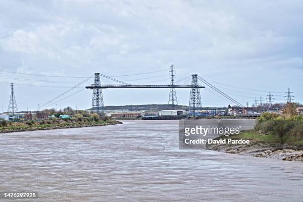 newport transporter bridge - newport wales foto e immagini stock