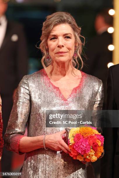 Princess Caroline of Hanover attends the Rose Ball 2023 on March 25, 2023 in Monaco, Monaco.