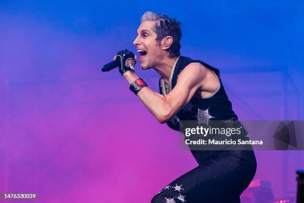 Perry Farrell of Jane's Addiction performs live on stage during day two of Lollapalooza Brazil at Autodromo de Interlagos on March 25, 2023 in Sao...