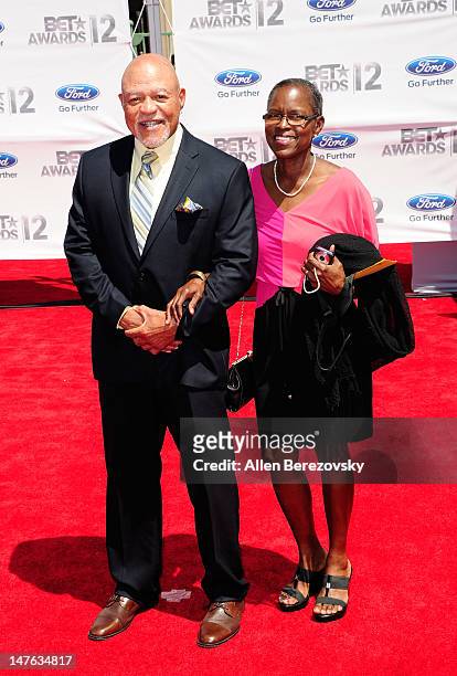 Actor John Beasley and wife Judy Beasley arrive at the 2012 BET Awards at The Shrine Auditorium on July 1, 2012 in Los Angeles, California.