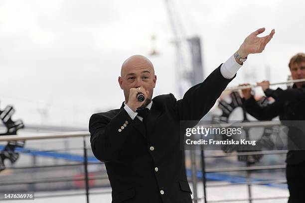 Der Graf von Unheilig attends the Ship christening of `Mein Schiff 2` on April 14, 2011 in Hamburg, Germany.