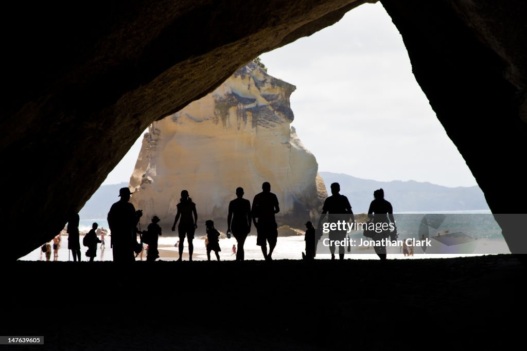 Cathedral cove silhouette