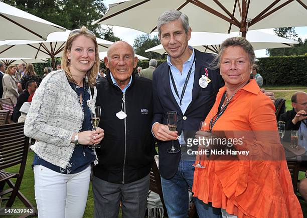 Anne Hartropp, Sir Stirling Moss, Sir Stuart Rose and Lady Susie Moss attend Cartier Style & Luxe Lunch Reception at Goodwood Festival of Speed at...