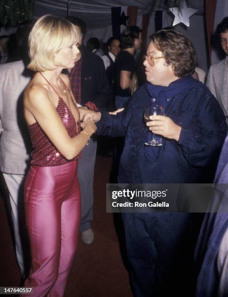 Britt Ekland and Allan Carr attend Elton John Concert Party on September 26, 1979 at Victoria Station in Universal City, CA.