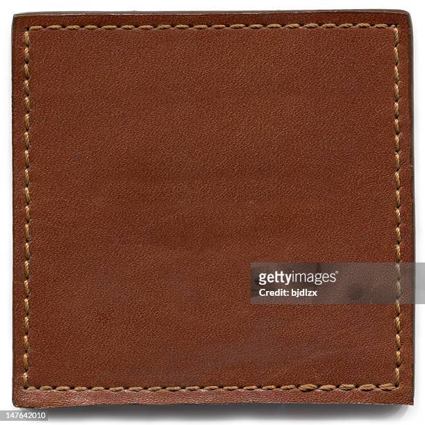 brown leather texture - square texture stock pictures, royalty-free photos & images