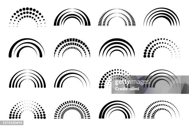 semi-circles - concentric stock illustrations