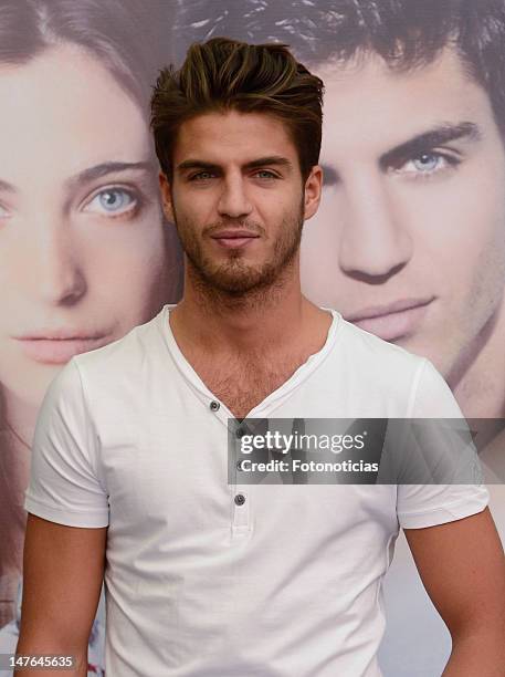 Maxi Iglesias attends a photocall for 'El Secreto de los 24 Escalones' at the Palafox Cinema on July 2, 2012 in Madrid, Spain.