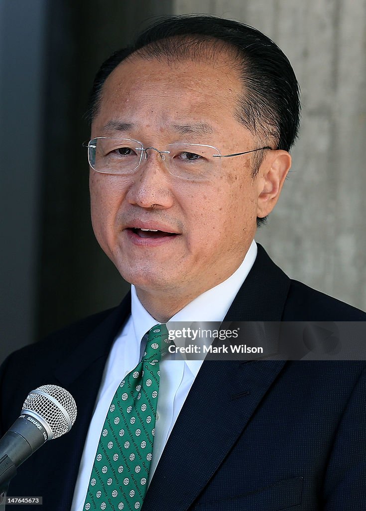 New World Bank President Jim Yong Kim Speaks To Media