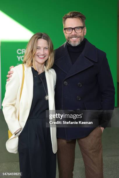 Sarah Williams and Joel McHale attend the Hammer Museum celebrates its new expansion at the Hammer Museum on March 25, 2023 in Los Angeles,...