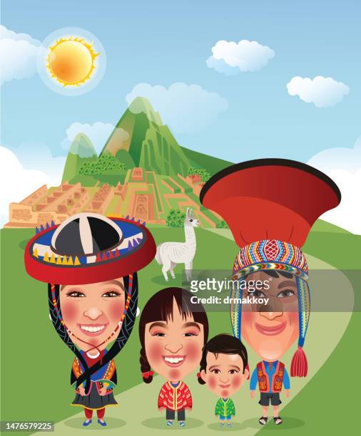 peruvian family in the
machu picchu - machu picchu 幅插畫檔、美工圖案、卡通及圖標