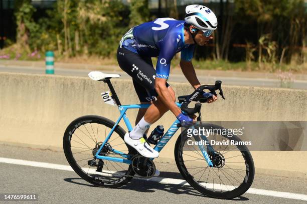 Carlos Verona of Spain and Movistar Team competes in the breakaway during the 102nd Volta Ciclista a Catalunya 2023, Stage 7 a 135.8km stage from...