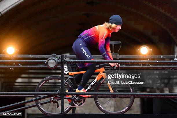 Maria Van ‘T Geloof of The Netherlands and Team Human Powered Health prior to the 12th Gent-Wevelgem In Flanders Fields 2023, Women's Elite a 162.5km...