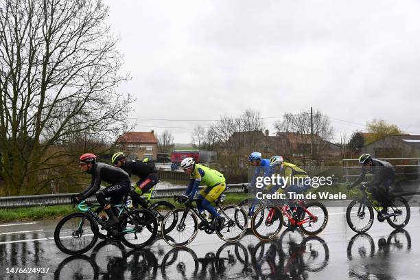 Mike Teunissen of The Netherlands and Team Intermarché - Circus - Wanty, Jenthe Biermans of Belgium and Team Arkéa Samsic, Elmar Reinders of The...