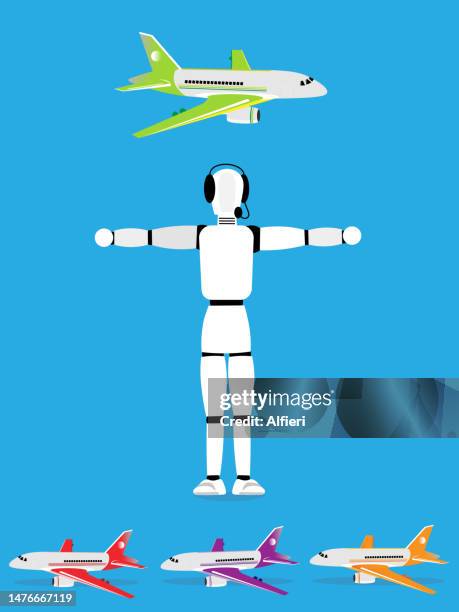 ai air traffic - black box stock illustrations