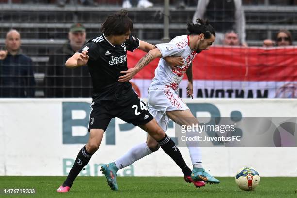 Martin Palumbo during the Serie C match between Mantova and Juventus Next Gen at Stadio Danilo Martelli on March 26, 2023 in Mantova, Italy.