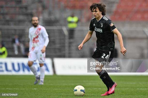 Martin palumbo of Juventus Next Gen during the Serie C match between Mantova and Juventus Next Gen at Stadio Danilo Martelli on March 26, 2023 in...