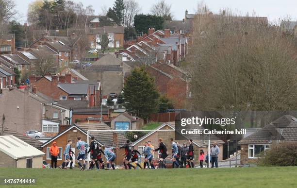 General view during the Chesterfield and District Sunday Football League HKL Division Two match between Hepthorne Lane and FC Spotted Frog on March...