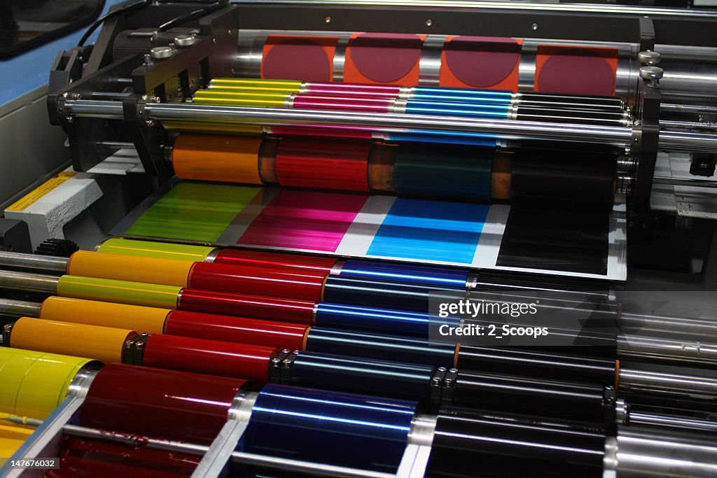 Offset Printing Press CMYK Ink Rollers