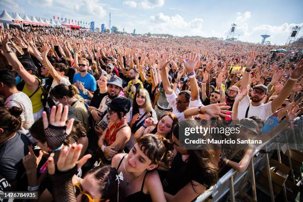 General view of the atmosphere during the closing day of Lollapalooza Brazil at Autodromo de Interlagos on March 26, 2023 in Sao Paulo, Brazil.