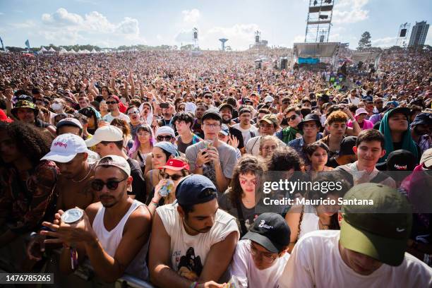 General view of the atmosphere during the closing day of Lollapalooza Brazil at Autodromo de Interlagos on March 26, 2023 in Sao Paulo, Brazil.