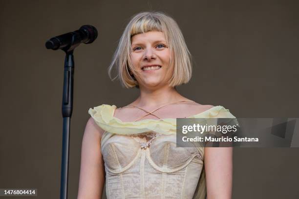 Performs live on stage during the closing day of Lollapalooza Brazil at Autodromo de Interlagos on March 26, 2023 in Sao Paulo, Brazil.