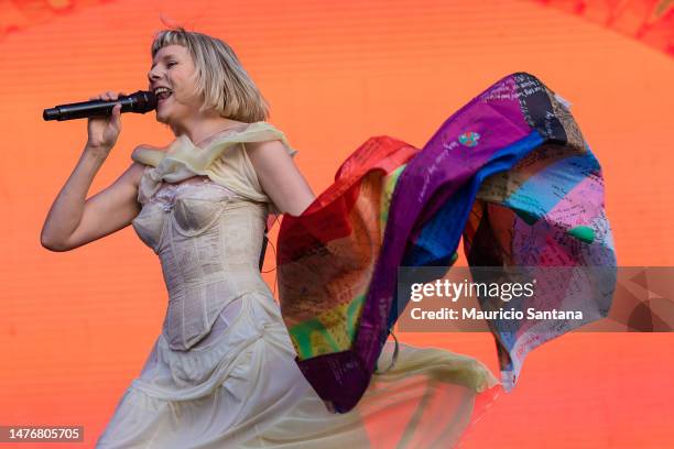 Performs live on stage during the closing day of Lollapalooza Brazil at Autodromo de Interlagos on March 26, 2023 in Sao Paulo, Brazil.