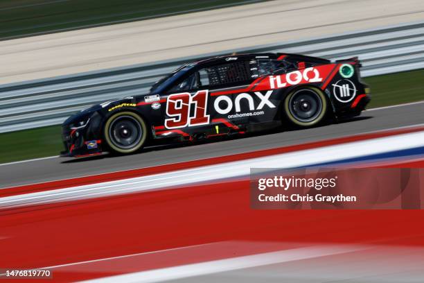 Kimi Raikkonen, driver of the Onx Homes/iLOQ Chevrolet, drives during the NASCAR Cup Series EchoPark Automotive Grand Prix at Circuit of The Americas...