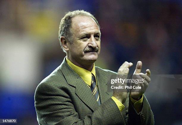 Brazilian coach Luiz Felipe Scolari seen during the UEFA European Under 21 Championship Qualifying match between England and Macedonia on October 15,...