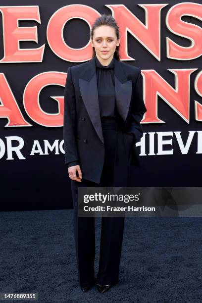 Daisy Head attends the Los Angeles Premiere Of Paramount Pictures' "Dungeons And Dragons: Honor Among Thieves" at Regency Village Theatre on March...