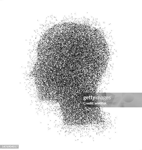 particles head - artificial intelligence models stock illustrations